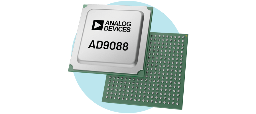 Illustration of AD9088 chip carrier.