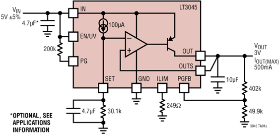 LT3045 Application Circuit